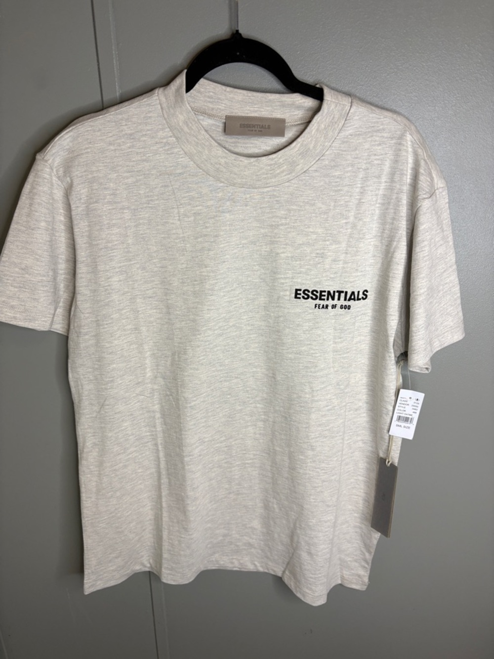 ESSENTIALS Men's Short Sleeve Crewneck T-Shirt — Light Gray Heather